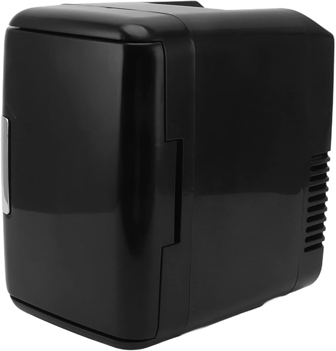 4L 6 Can Mini Fridge Cooler Warmer Car Mini Portable Fridge for Cosmetics Baby Food & Drinks with Removable Shelf for Home Office Travel (US Plug)
