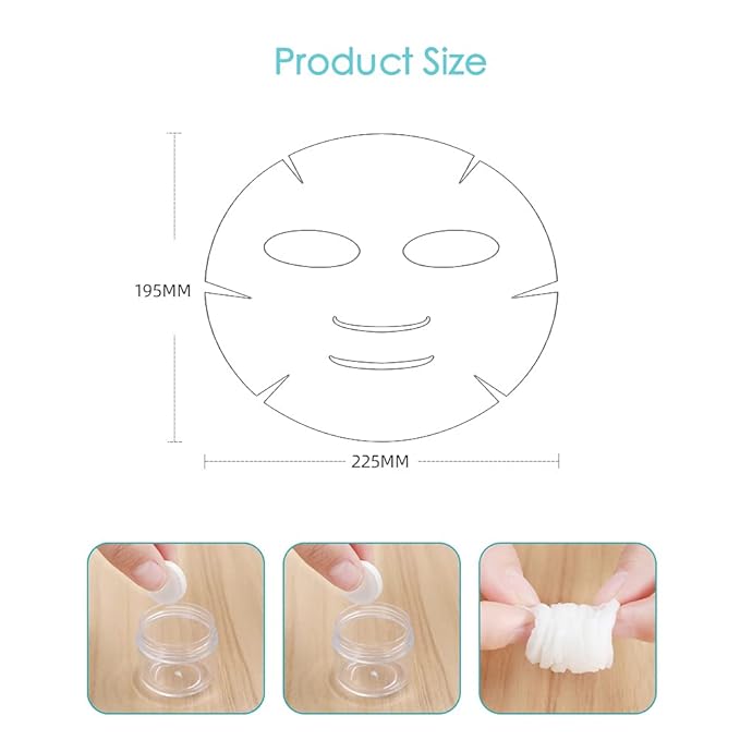 24PCS Natural Pure Cotton Dry Compressed Facial Mask Sheet, DIY Facial Skin Care Great for Home and Travel, Disposable Mask Paper, Individually Packaged Like Candy