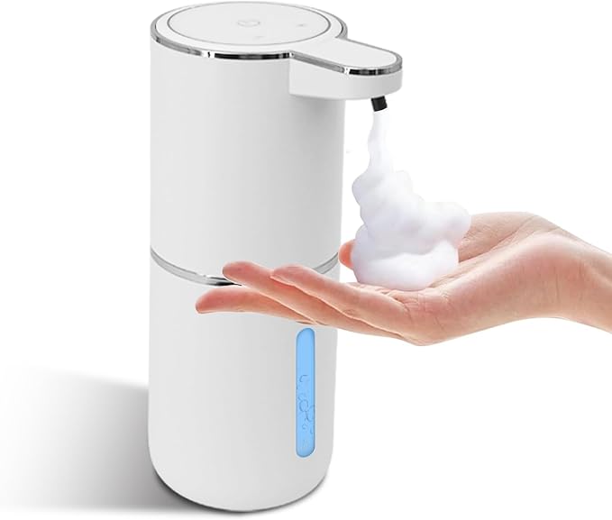 Foaming Soap Dispenser, Automatic Soap Dispenser, 13.5oz/400ml Automatic Soap Dispenser Touchless, USB Rechargeable 4 Level Adjustable Electric, for Bathroom, Kitchen,Hotel