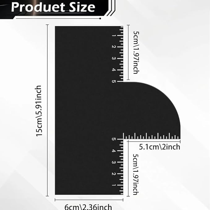 Beard Shaper Tool for Men Professional Beard Line Up & Edging Kit with Measurement Guide Head Shaping Styling Tool for Hairline, Neckline, Cheek Lines