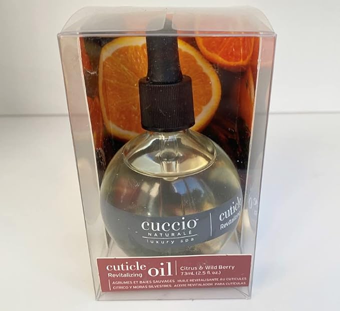 Cuccio Naturale Citrus & Wild Berry Revitalizing Cuticle Oil, Lightweight Fast-Absorbing Hydrating Nail & Cuticle Conditioner, Cold-Pressed Oils + Vitamin E, 2.30 Fl Oz