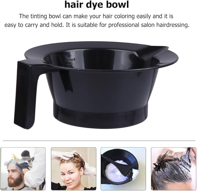 4Pcs Hair Dye Bowls Plastic Hair Color Bowls with Handles, Salon Styling Hairdressing for Salon Barbershop Hairdressers
