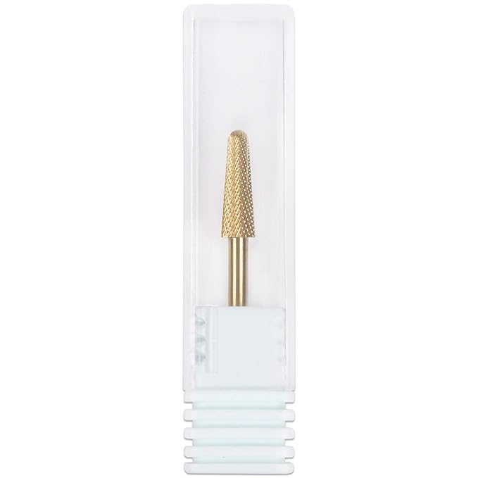 USA PANA Professional 3/32" Shank Size - Cone Shape Carbide Bit - Nail Drill Bit for Manicure Pedicure Tools Dremel Machine - Gold, Silver (Extra Fine, Gold)