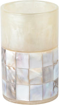 Creative Scents Milano Toothbrush Cup - Electric Toothbrush Holder for Bathroom fits Toothbrushes and Toothpaste - Bathroom Tumbler Cup Finished with Beautiful Mother of Pearl Shells