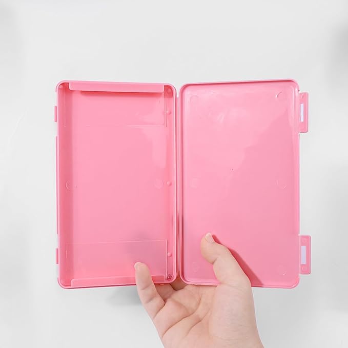 Empty Eyelash Storage Box,Eyelash Storage False Eyelash Display Box can Holds a large number of False Eyelashes Xmas Gift for Girls Makeup Lovers (Pink)
