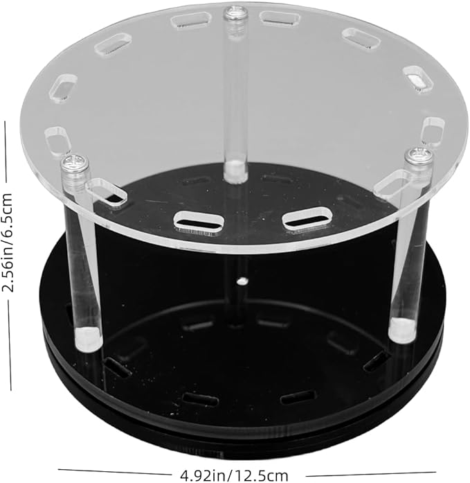 12 Holes Acrylic Rotatable Tweezers Holder, Eyelash Makeup Grafting Tweezer Display Stand Extensions Organizer Training Rack Beauty Tools (Black)
