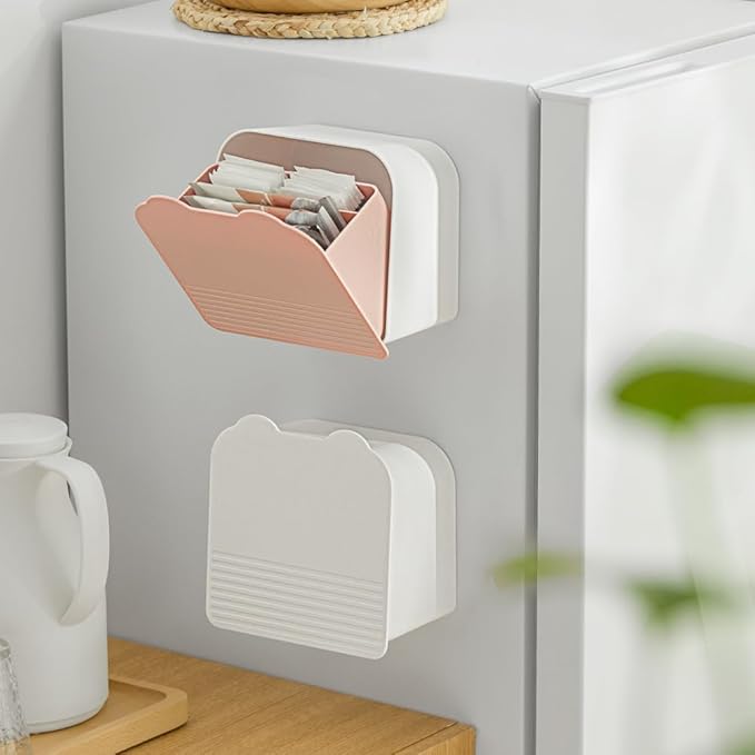 Poeland Wall Mounted Storage Box Small Item Organizer Sanitary Napkins Holder