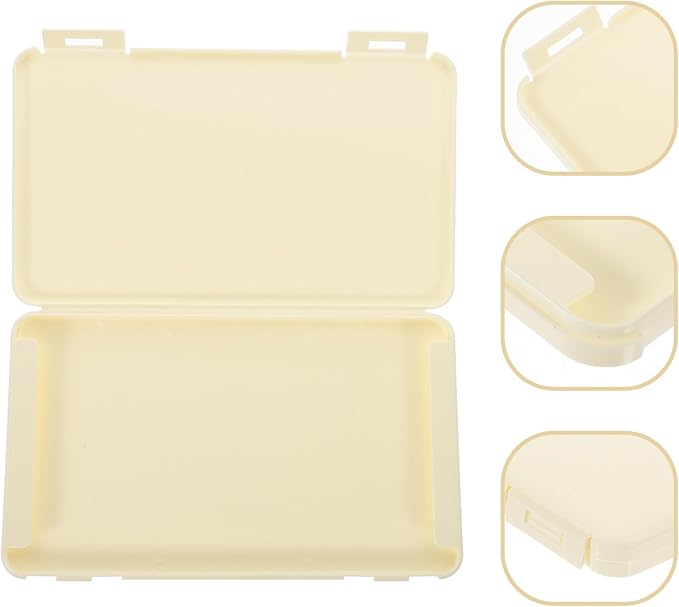 ARTIBETTER 2pcs Portable Eyelash Storage Case Organizer Large Capacity Lash Holder Travel Makeup Display Box in Light Beige for False Eyelash Storage