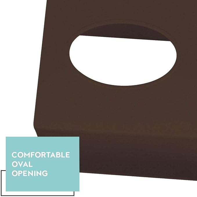 Bronze Tissue Box Cover Square - Plastic Facial Tissue Box Holder - Decorative Cube Tissue Holder Dispenser Fits Any Vanity Countertop, Bedroom Dresser, Office, Bathroom Decor