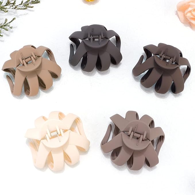 Hair Clips Claw Clips for Thick Hair, Atoden 5Pcs Large Hair Grips 3.15'' Big Octopus Hair Clip Long Thick Medium Hair Neutral Jumbo Jaw Clips Hair Accessories for Women Girls Trendy Stuff