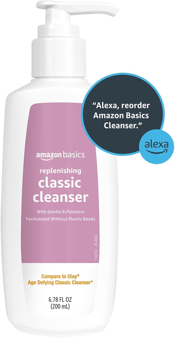 Amazon Basics Replenishing Cleanser Exfoliating Face Wash, 6.78 fl oz (Pack of 3)