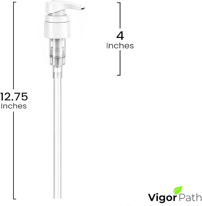 Universal Shampoo/Conditioner Dispenser Pump for Bottles, Leak Proof, Pump Top Fits 1 L/33.8 oz Bottles, 28/410 Neck Size, (White - Pack of 2)