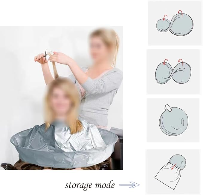 Hair Cutting Capes for Men/Kids, Umbrella Barber Cloak Cape for Home & Salon Use, Anti-static, Adjustable Neck Size