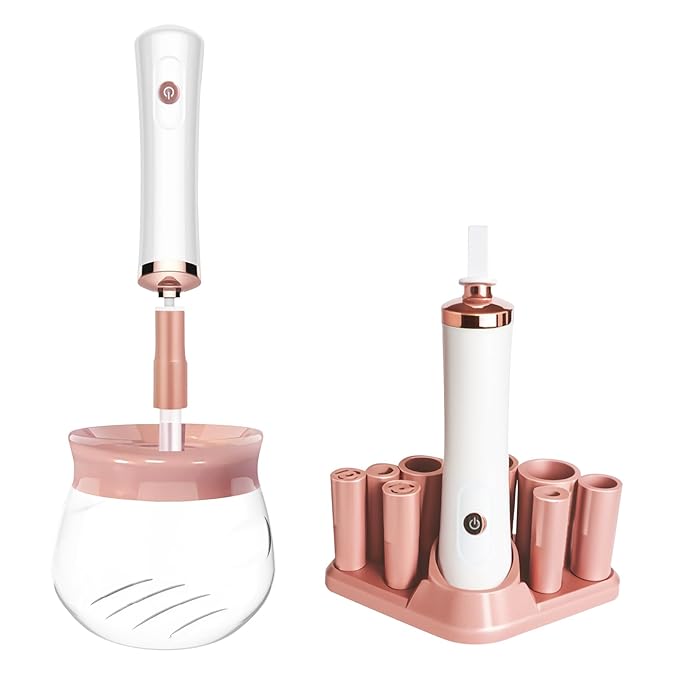 Makeup Brush Cleaner Machine - Super Fast Makeup Brush Cleaner and Dryer - Automatic Brush Cleaner Tool Suit for Most Makeup Brush Sizes