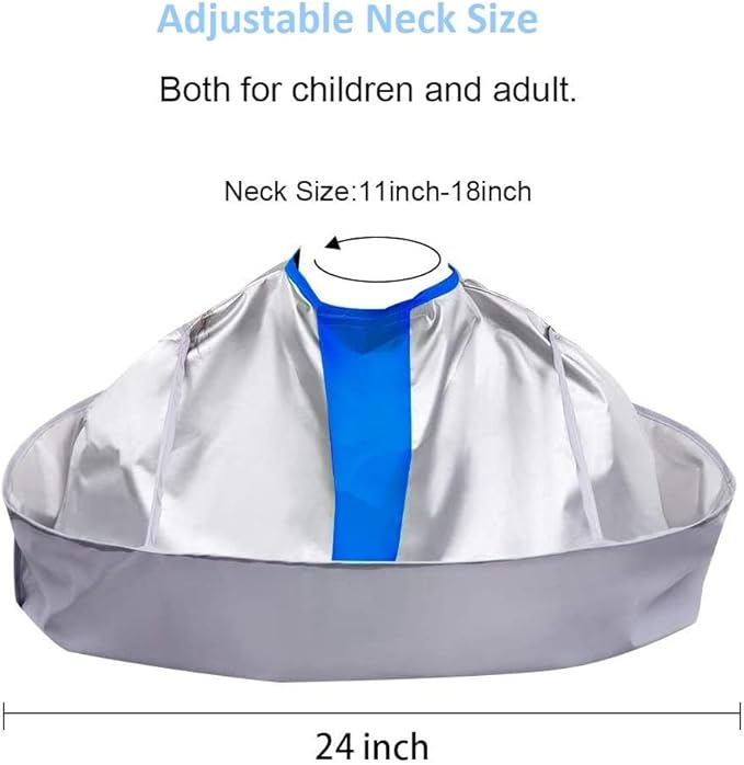 Hair Cutting Haircut Cape, Haircut Cape Apron Waterproof Hair Cloak Umbrella Capes for Adults, Barber Cape with 1PCS Black Comb