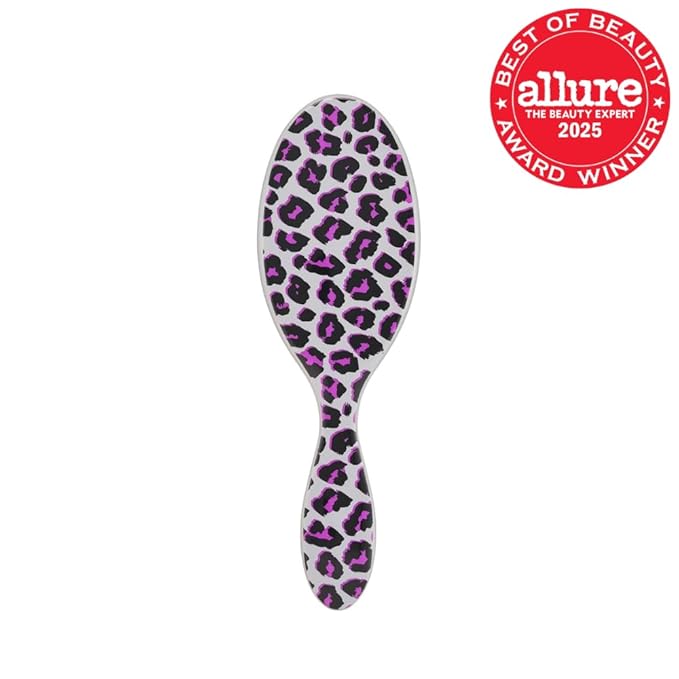 Wet Brush Original Detangler Hair Brush - Pink Leopard (Safari) - All Hair Types - Ultra-Soft Bristles Glide Through Tangles with Ease - Pain-Free Comb for Men, Women, Boys & Girls