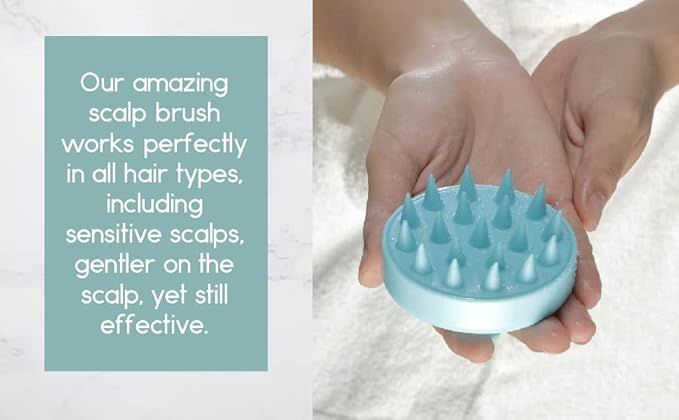 BeNat Hair Scalp Massager, Soft Silicone Bristles Scalp Brush for Woman, Men, Kids and Pets -All Hair Types Shampoo Brush