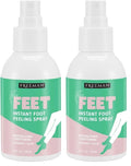 Freeman Flirty Feet Coconut and Aloe Instant Peeling Foot Spray, Softening Foot Peel Mask Exfoliates & Removes Dead Skin, Moisturizes Dry Feet, Clean Ingredients, 4 fl.oz./ 118 ml Bottle (Pack of 2)