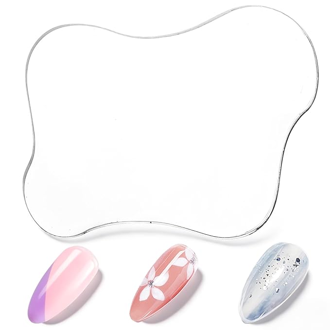 Nail Art Palette Nail Polish Palette Nails Painting Mixed Color Pallet Acrylic Makeup Mixing Plate Cosmetic Mixing Tools for Nails Art Transparent Manicure Tray for Beauty Salon