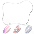 Nail Art Palette Nail Polish Palette Nails Painting Mixed Color Pallet Acrylic Makeup Mixing Plate Cosmetic Mixing Tools for Nails Art Transparent Manicure Tray for Beauty Salon