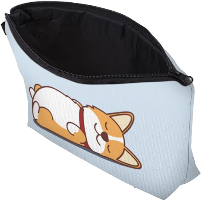 Deanfun Small Makeup Case - Cute and Waterproof Cosmetic Bag for Women(Corgi D5-55061)