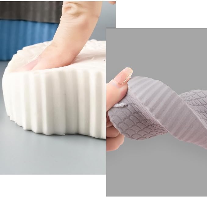 4 PCS Magic Exfoliating Bath Sponge,3D Super Soft Exfoliating Bath Sponge,Remover Dead Skin for Adults and Women,Reusable (Blue+Pink+Gray+White)