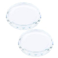 Nail Art Palette, 2PCS Nail Polish Mixing Plate, Nail Art Painting Color Toning Glass Board for Makeup Pallet Display Cosmetic Mixing Tools
