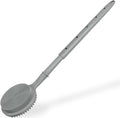 Back Scrubber for Shower, (16-24 Inch) Extendable Bath Brush Long Handle for Shower, Silicone Body Scrubber with Handle, Back Brush for Shower Men and Women,Easy to Clean (Gray)
