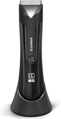 VINATO Electric Body Hair Trimmer - Manscape Ball Trimmer, Groin Hair Trimmer for Men, Waterproof Ball Shaver, USB Recharge Dock Replaceable Ceramic Blade, Male Hygiene Razor, 90 Mins Battery Life