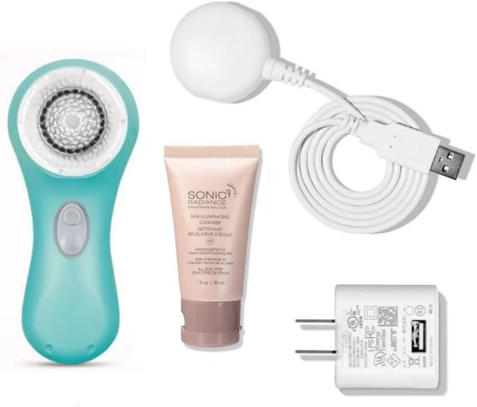 CIarisonic Mia 2 Facial Cleansing System, 2 Speed Settings, Sensitive Brush Head (Sea Breeze)