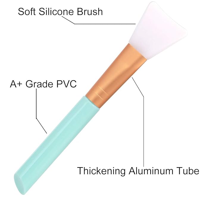 Akstore 3PCS Silicone Face Mask Brush,Mask Beauty Tool Soft Silicone Facial Mud Mask Applicator Brush Hairless Body Lotion And Body Butter Applicator Tools (White)