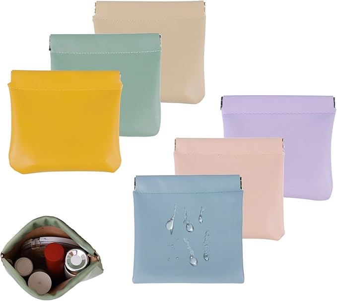 Mini Travel Makeup Bag,Portable Popper Organizer, Cute Storage Bag, Ladies Lipstick Pouch, Large Capacity Wallet, Jewelry Small Objects Storage Organizer
