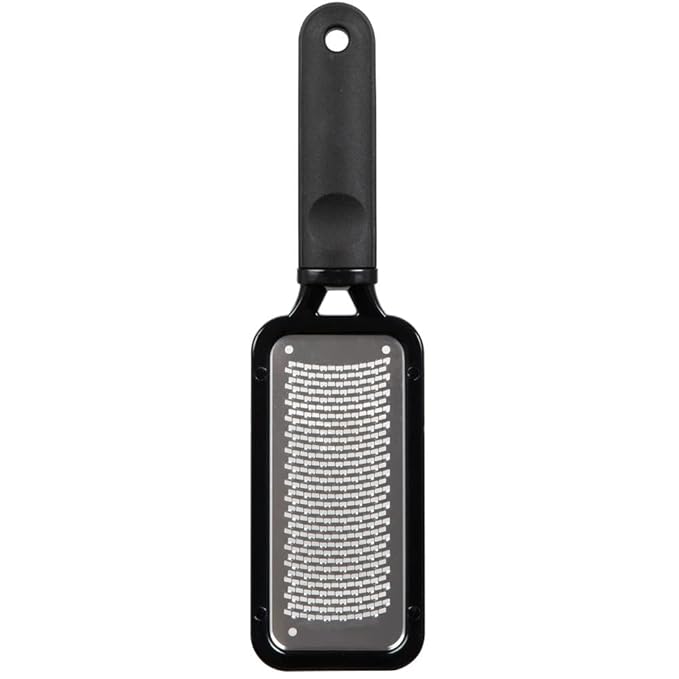 ForPro Professional Collection Premium Stainless Steel Foot Rasp, Colossal Foot File & Callus Remover, Instantly Removes Calluses & Smooths Cracked Heels, 10.75" L x 2.75" W, Black