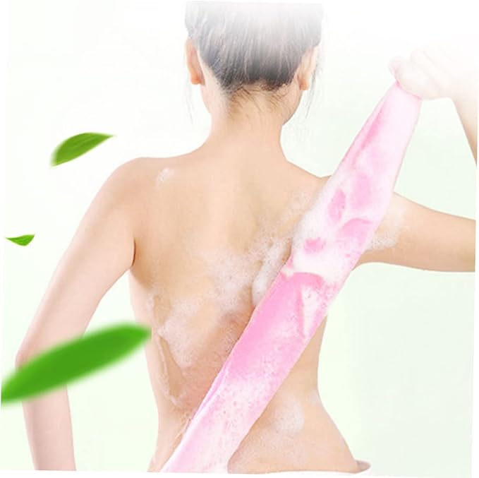 Beaupretty 5pcs Exfoliating Back Scrubber Strap Comfortable Body Washer for Shower for Skin Health and Circulation Bathing Accessory Random Colors