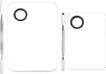 Makeup Mixing Palette, Stainless Steel Makeup Palette, Cosmetic Palette with Spatula Tool for Nail Art Eye Shadow Eyelash Makeup (Small+Large)