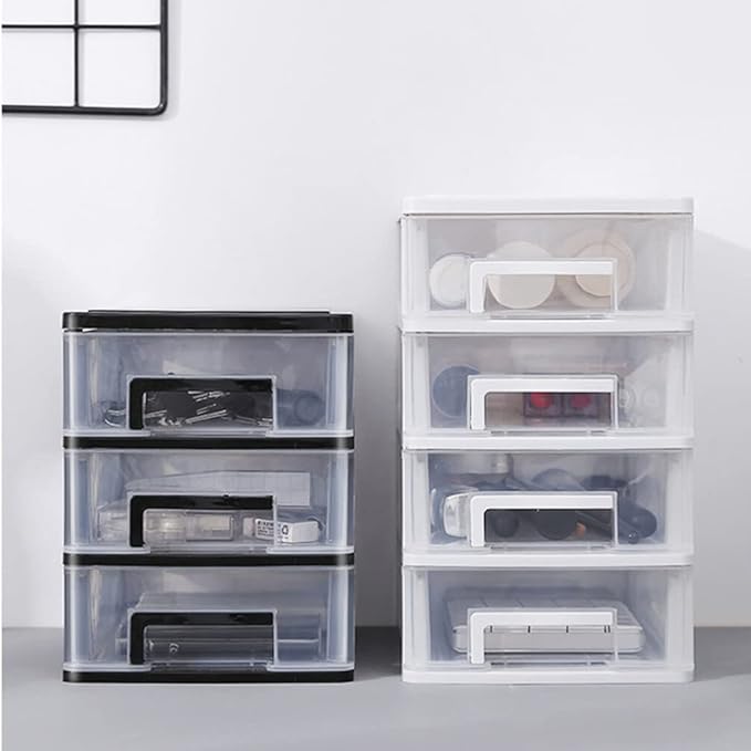 Beaupretty Sundries Holder 3 Layers Storage Box Desk Drawer Type Organizer Pp Plastic Mini Cosmetics Storage Case