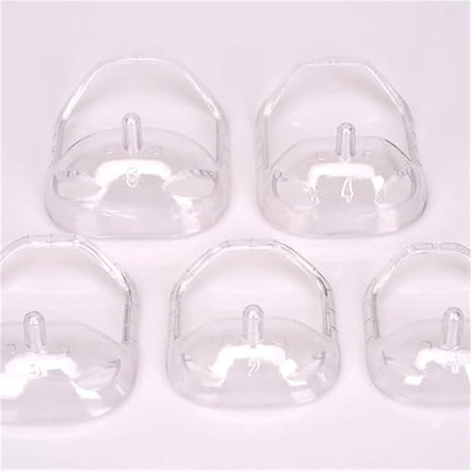 Beard Shaper Goatee Mustache Grooming Tool Face Hair Styling Template for Man - Transparent - 5 PCS/Set (Transparent)