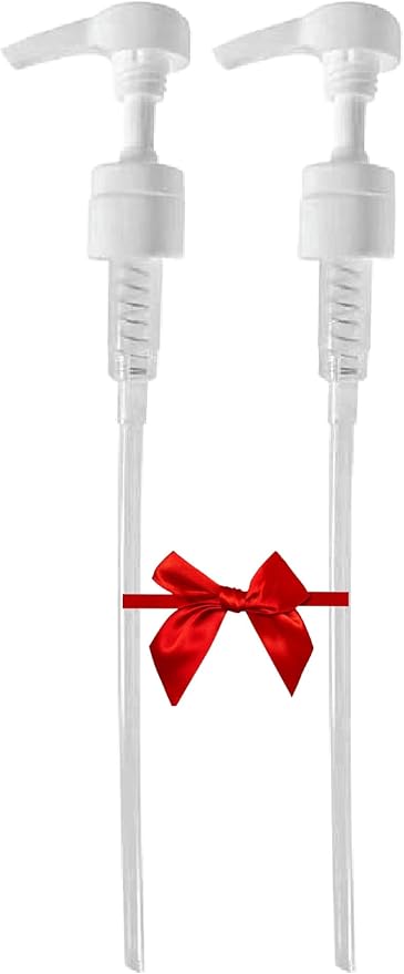 2-Pack Liter 33.8 oz Shampoo Conditioner Pump Dispenser | Fits Most Salon Brand Liter Size Bottles with a 1-inch Wide Opening | Not Compatible with Joico or Amika Bottles | White | by Geti Beauty