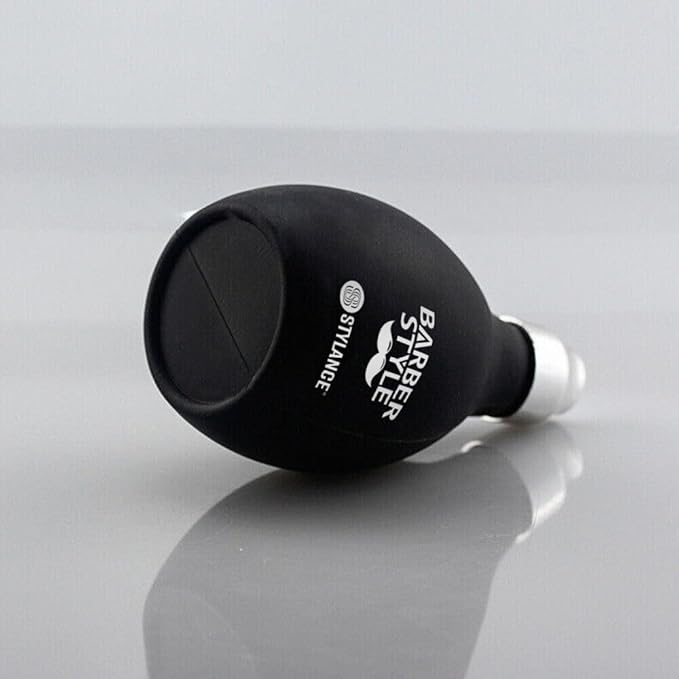 2 Pieces Barber Powder Spray Bottle, Powder Puff Bottle, Barber Powder Pump Dispenser, 3.38oz/100ml Refillable Hair Fiber Applicator Use for Dry Shampoo - Black