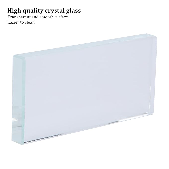 Nail Art Palette - High-Quality Glass Rectangle Makeup Blending and False Eyelash Glue Holder for Professional Use - Easy Color Mixing for Nail Art and Makeup