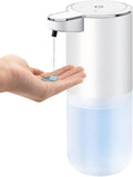 Automatic Liquid Soap Dispenser Touchless – 400ml Hand Soap Liquid Dispenser for Bathroom & Kitchen, Wall Mount or Countertop, 4 Adjustable Foam Levels, Rechargeable, IPX5 Waterproof