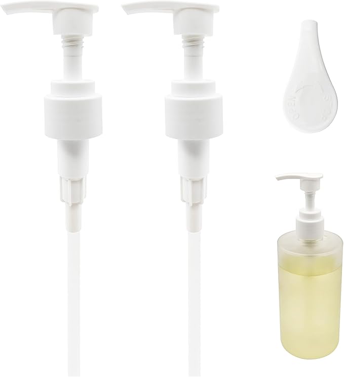 2PCS Pump Head Designed for OUAI 10 FL OZ Bottles, Compatible with OUAI Shampoo & Conditioner Bottles, OUAI Body Wash Bottle