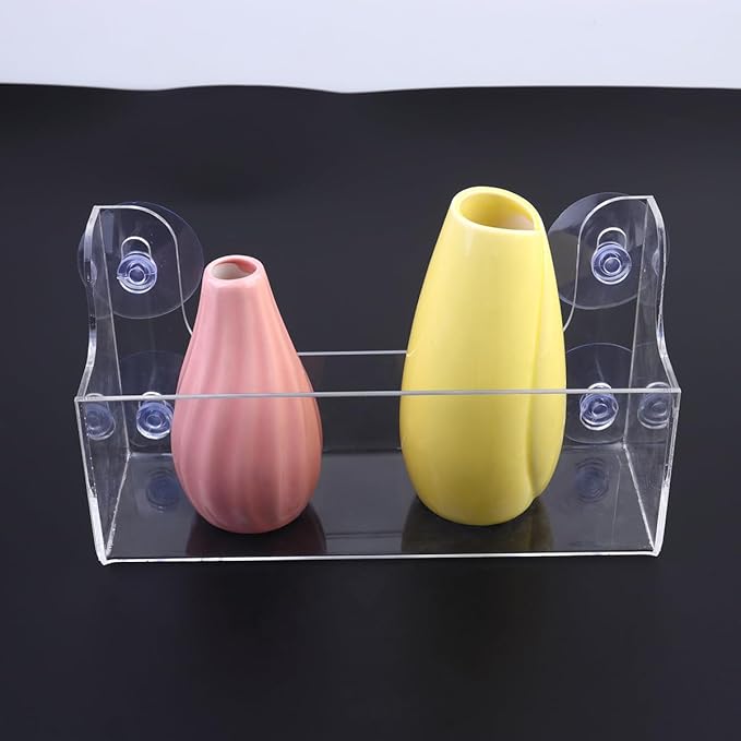 SuctionCup Refrigerator Rack Organizer Acrylic Fridge Door Shelf can Organizer for Refrigerator Drinks Spices Convenient Beverage Holder 8.07X4.52X2.75In