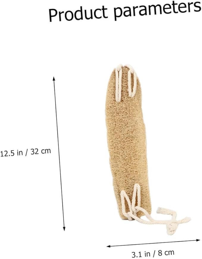 OUNONA Exfoliating Loofah Back Scrubber Strap for Shower Natural Gourd Fiber Bath Exfoliating Band Long Size Back Cleaner for Women and Men for Shower and Bath Use