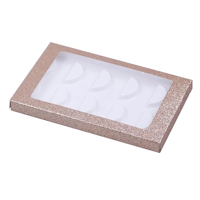 6 Packs 5 Pairs Eyelash Storage Book Eyelash Tray Holder Plastic Lash Tray Holder Eye Lash Tray Plastic Empty False Eyelash Trays Container Eyelash Storage Case Box, White