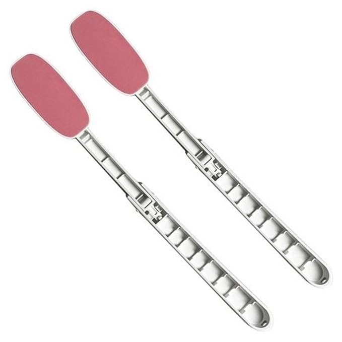 Generic 2Pcs Lotion Applicator for Back | Back Cream Applicator | Foldable Long Handled Oils Sun Cream Applicator | Back Lotion Applicator | Back Applicator for Cream, Pink