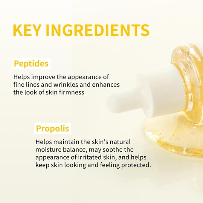 NIDA Peptide Propolis Renewal Serum | Peptide Complex, Propolis Extract, Adenosine | Youthful Look, Wrinkles, Fine Lines, Pore & Sebum Care | 1.69 fl.oz., 50ml (Updated)
