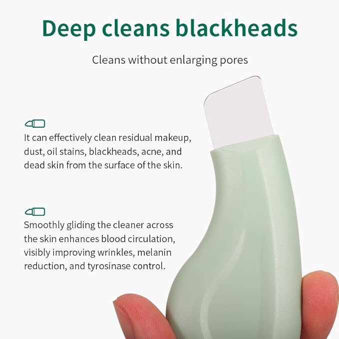 1 Pcs Blackhead Remover Tools, Silicone Face Scraper for Deep Cleansing, Nose Blackhead Remover for Women Men - Green