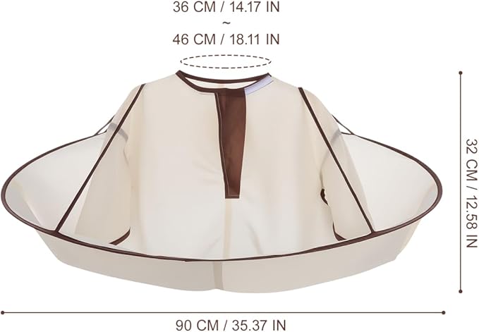 FRCOLOR Hair Cutting Cape for Adults with Hair Cut Catcher Lightweight Haircut Clothes 32X35X90 Inch Foldable Umbrella Style Salon Cape for Home and Professional Use