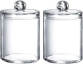 Kamay's 2PCS Transparent Dust-proof Cotton Ball Pad Swabs Make Up Pads Dispenser Holder Organizer Container with lid Multifunction Acrylic Cosmetic Makeup Organizer (SF-297-2)